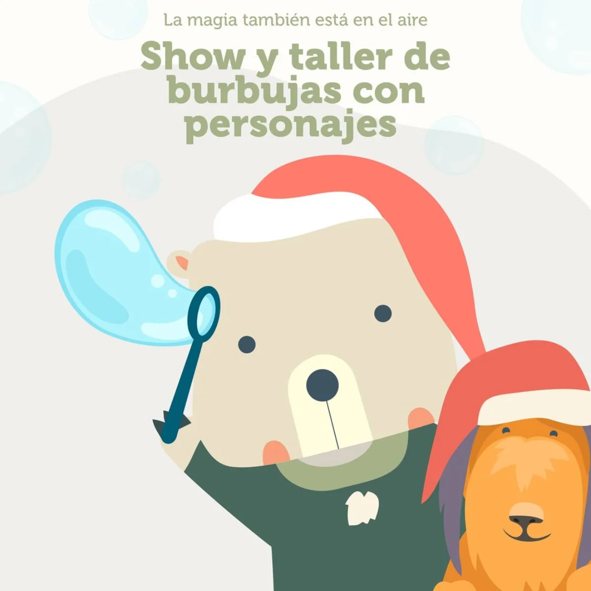 Show y taller de burbujas con personajes